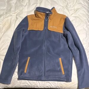 Boy’s Columbia Two-Tone Fleece Jacket in Blue and Tan